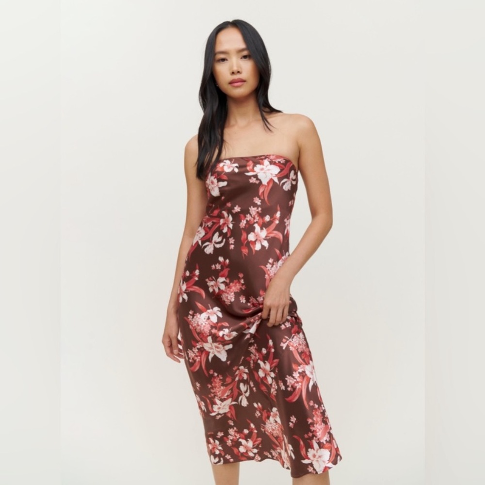 Reformation Joana Silk Dress